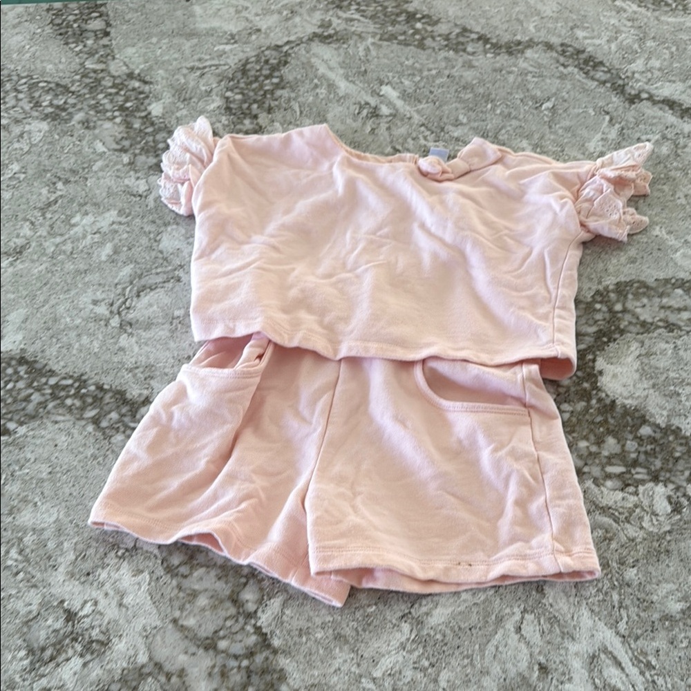 Pink Ruffled Baby Outfit